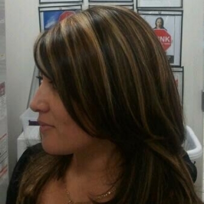 Dark hair with golden highlights - The Official Blog of Hair Cuttery
