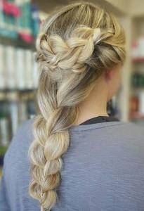 Double braid updo