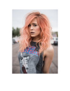 Pulp Riot hair color model with orange hair