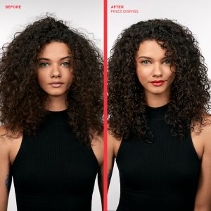 Frizz dismiss model with curly hair