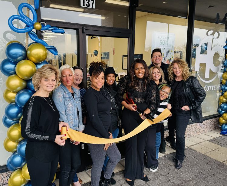 ribbon cutting ceremony at Hair Cuttery