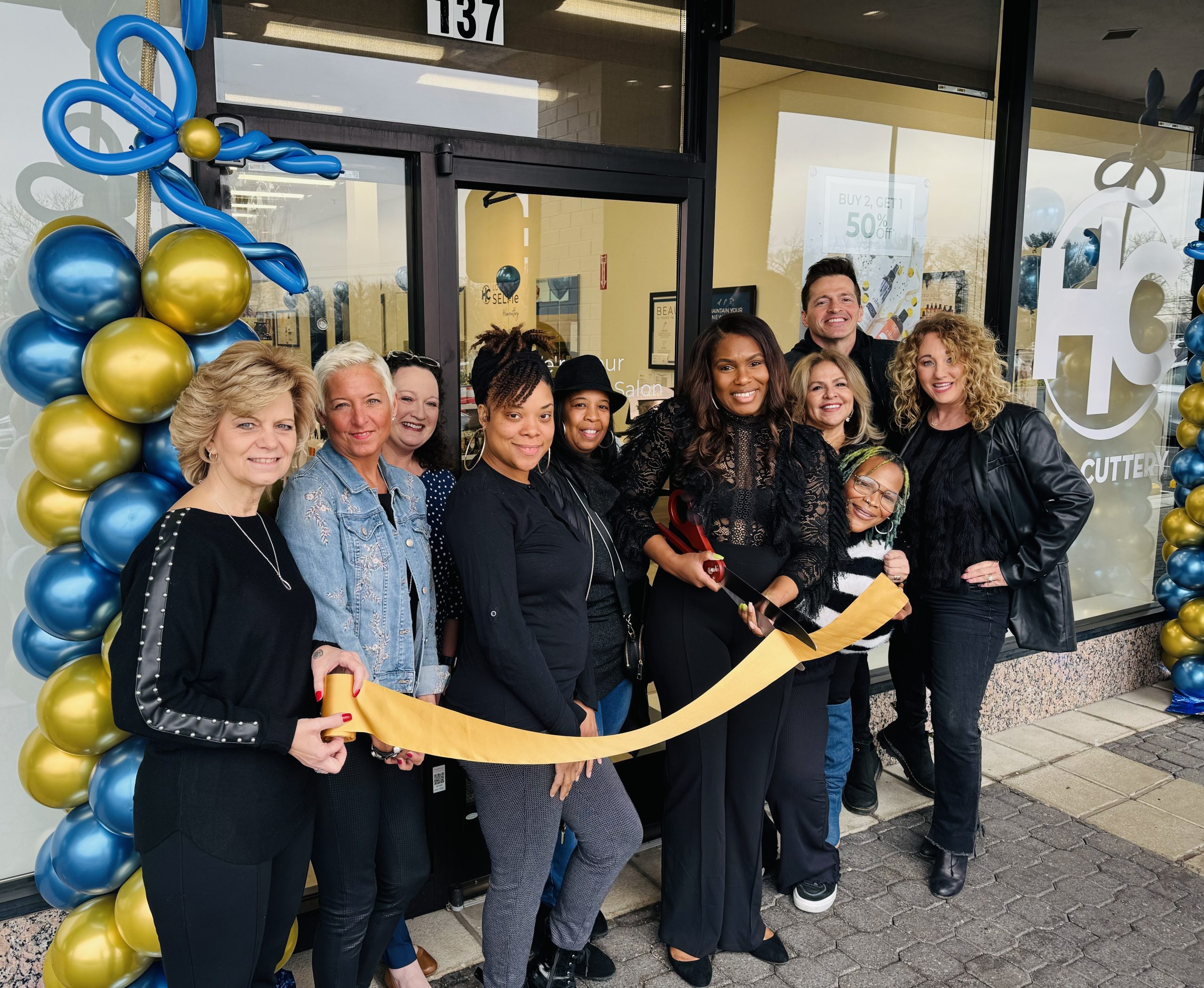 ribbon cutting ceremony at Hair Cuttery