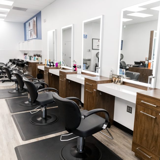 Image of Hair Cuttery salon stations.